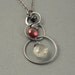 SALE, Around and Around and Around Necklace, Garnet, Black Spinel, Tourmalinated Quartz, Oxidized Sterling Silver