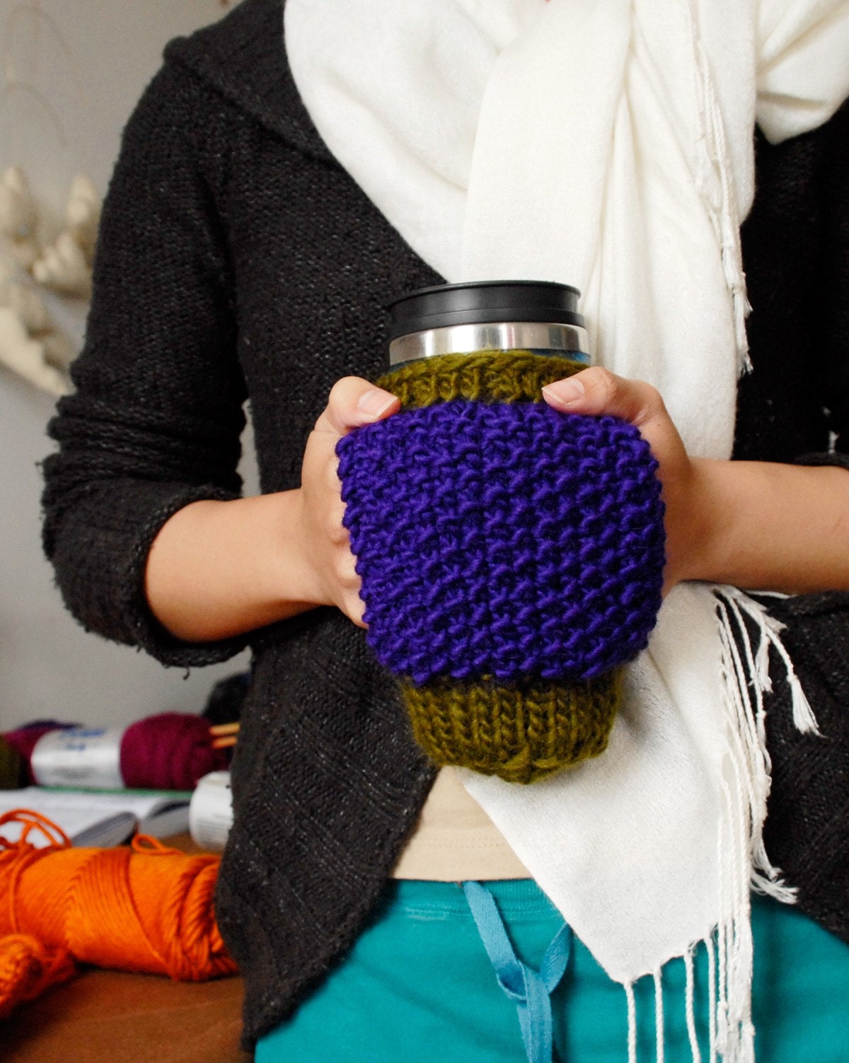 PATTERN - Hand Warmer Mug Cozie