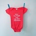 When Two People Love Each Other Very Much Onesie size 6-12mos (coral/white)