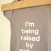 Baby onesie - I'm Being Raised By Wolves (3-6mo)