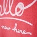 Hello I'm New Here - Funny text baby one piece (3-6 mo - coral)
