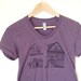 Little Houses tshirt - heather plum (women's M)