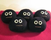 Lumpy the Coal Plushie -- Holiday Edition Pet Rock