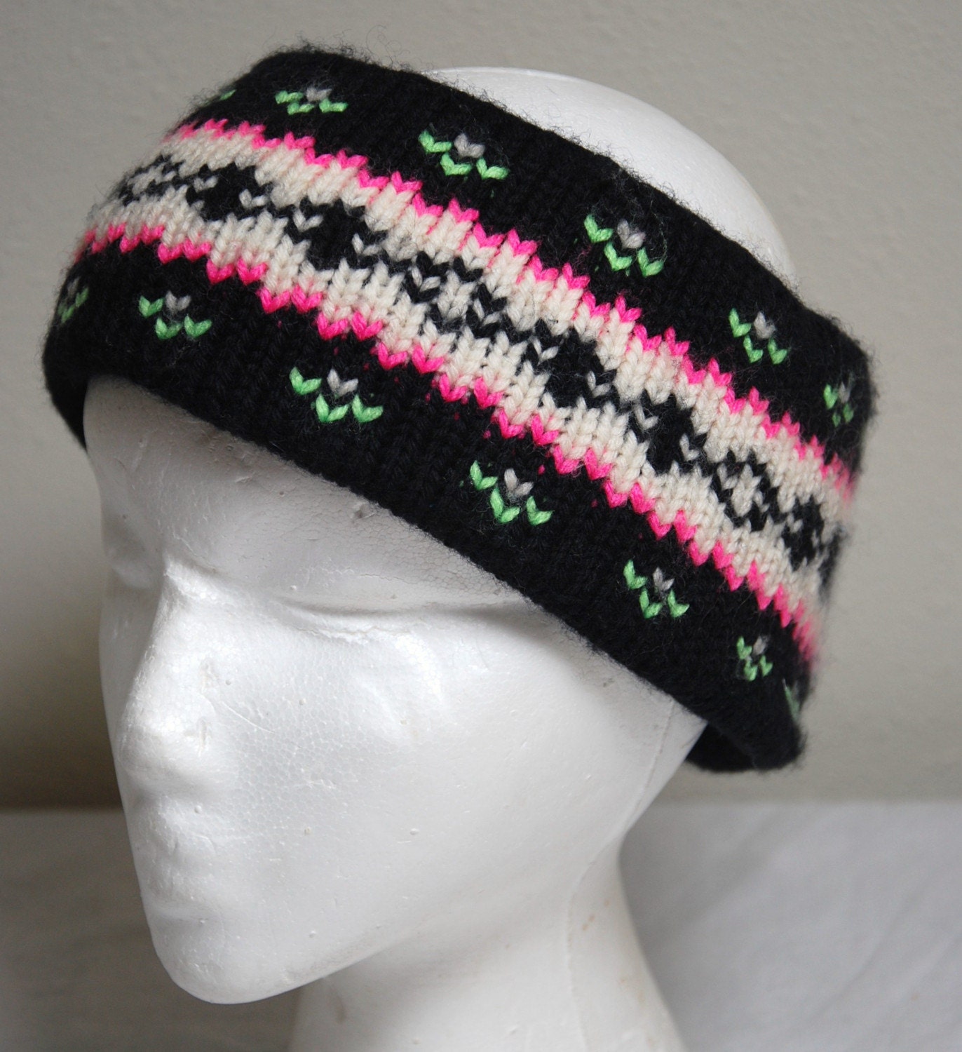 Vintage Retro Snow SKI HEADBAND Vermont Wool by AtomicFoxVintage