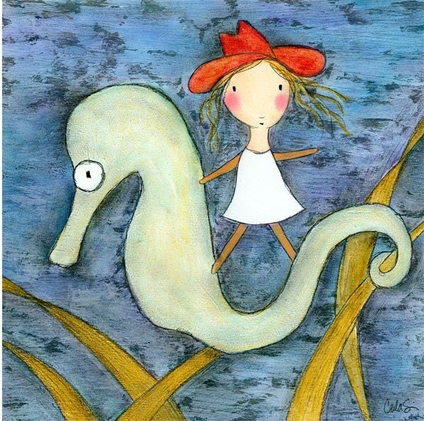 PRINT - Blond Seahorse
