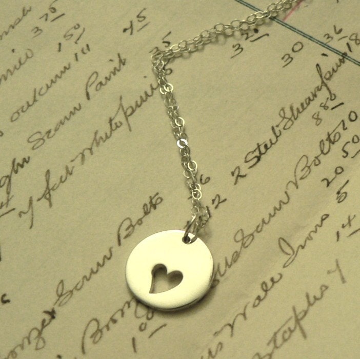 My True Love Hath My Heart Sterling Silver Necklace, 18 inches