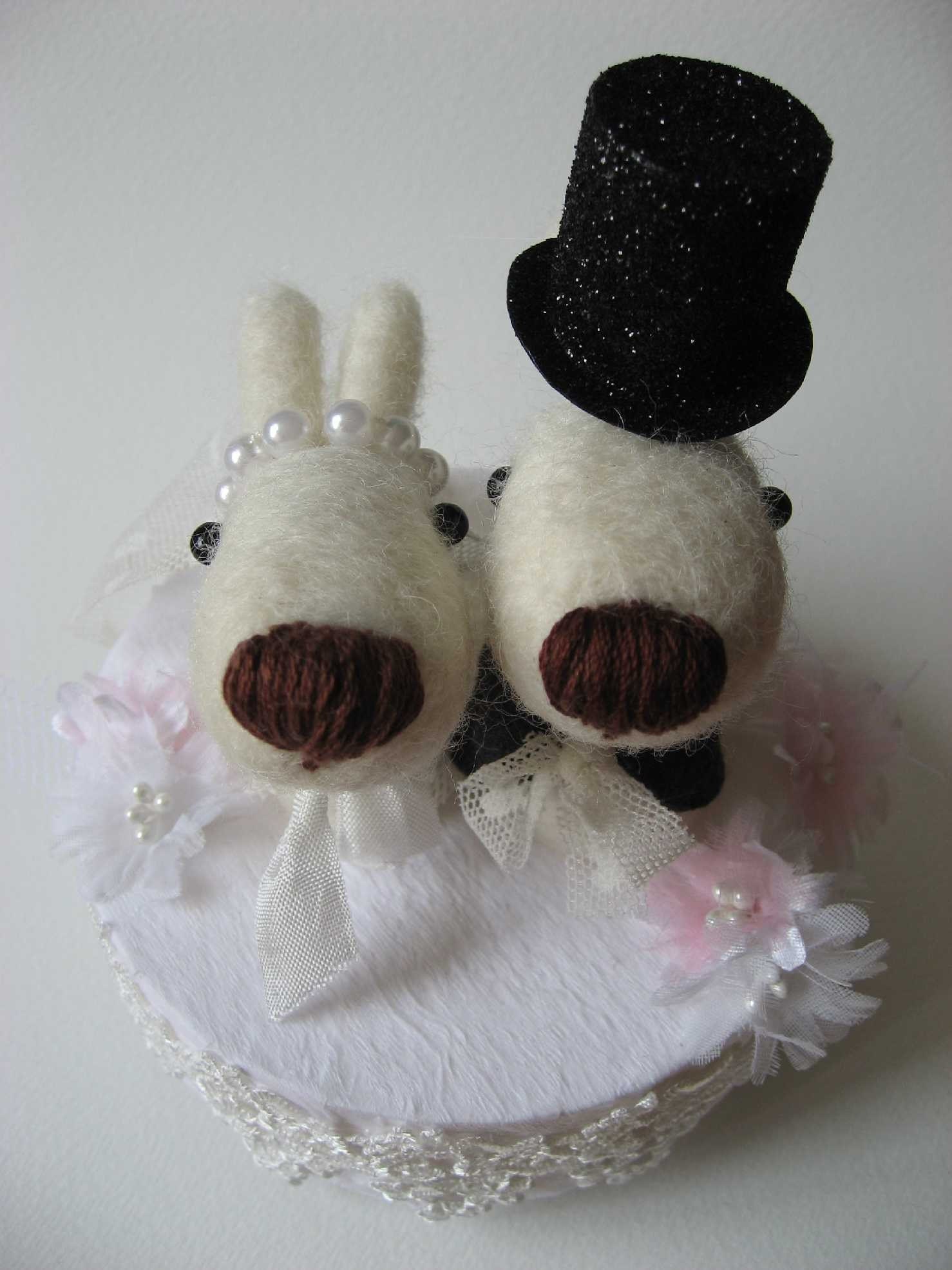 Isabelle and Louis - bride and groom for wedding cake topper
