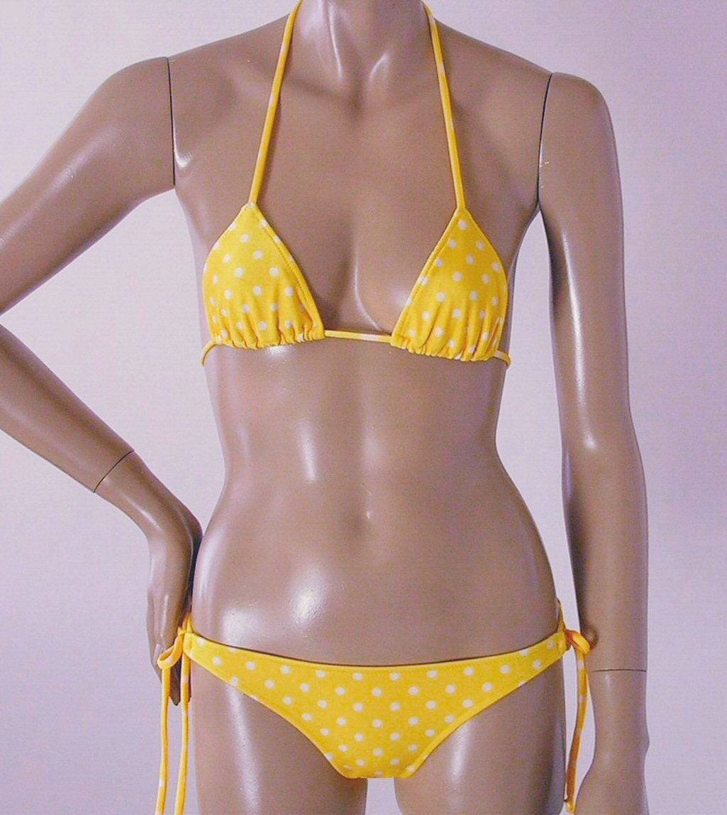 yellow polkadot bikini