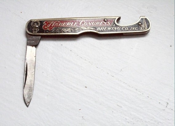 Congress Beer Pocket Knife and Bottle Opener in One by tigerluxe