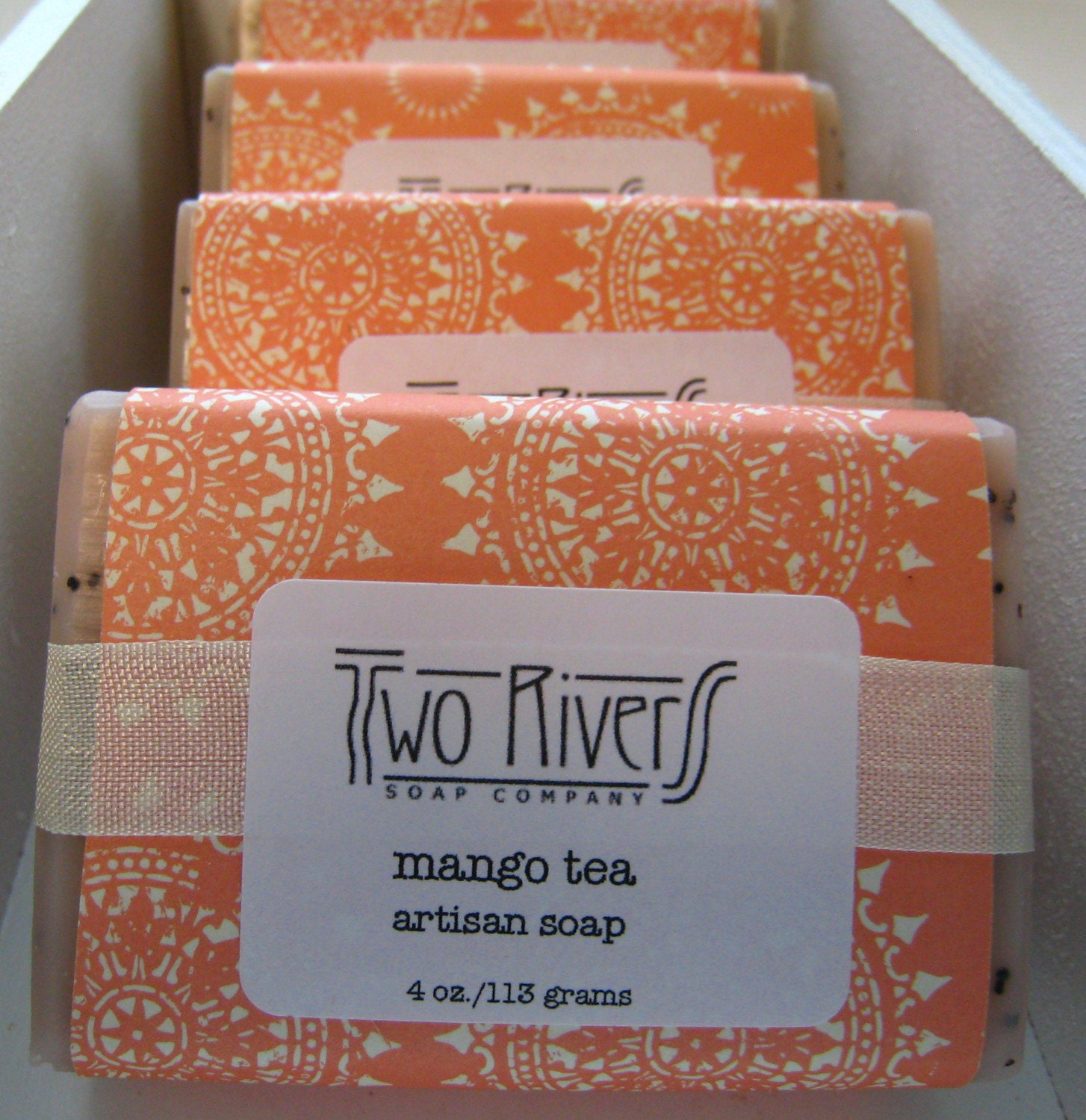 Mango Tea Soap with Shea Butter - VEGAN 4 oz. bar