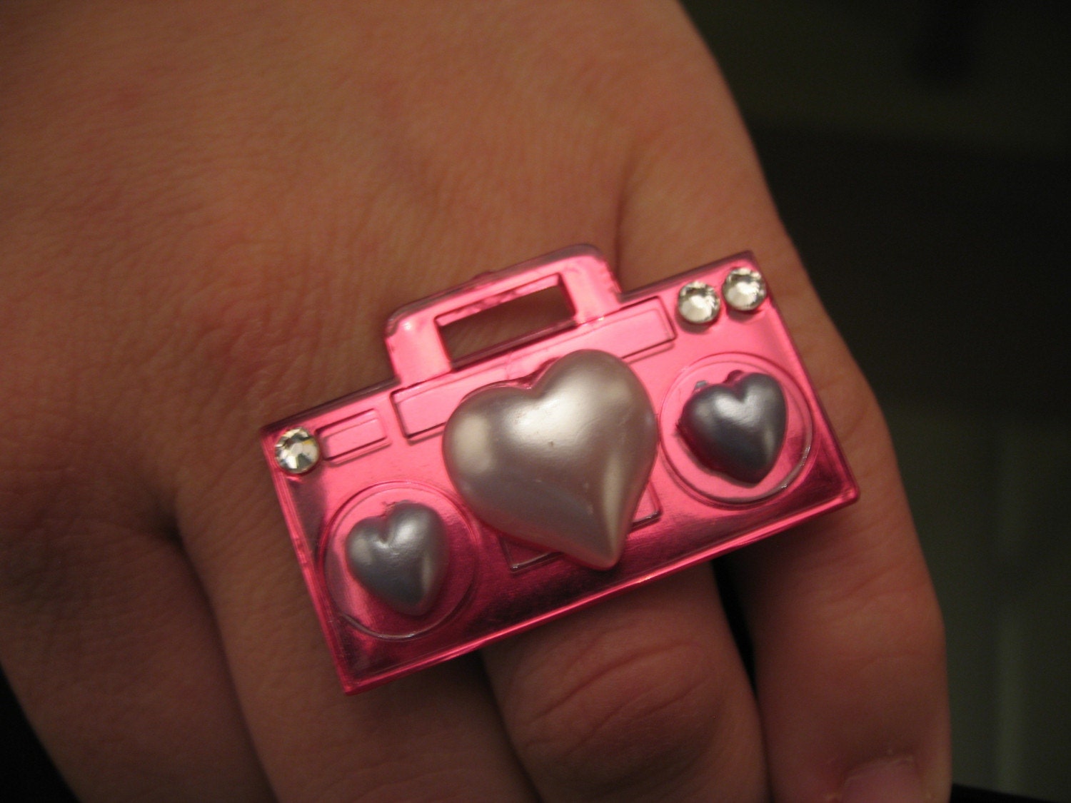 Pink Boom Box Ring