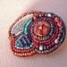 Raku Angel / Goddess Beaded Pin