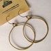 Hammered Brass Hoop Earrings