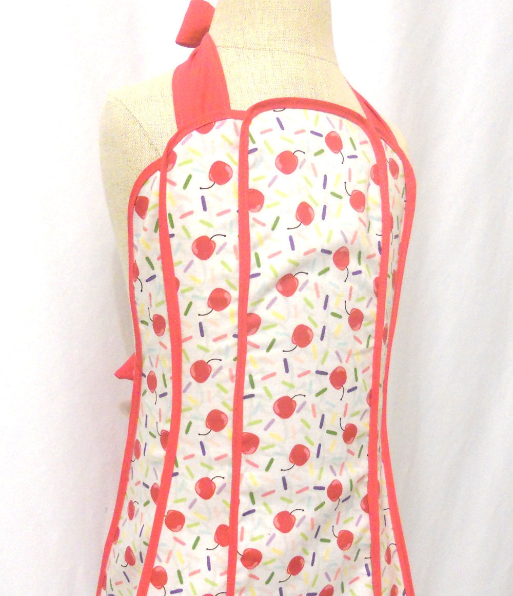 Kids Retro Apron Cherry on Top
