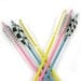 Pastel Arrows in Soft Pink and Light Blue with Striped Feathers
