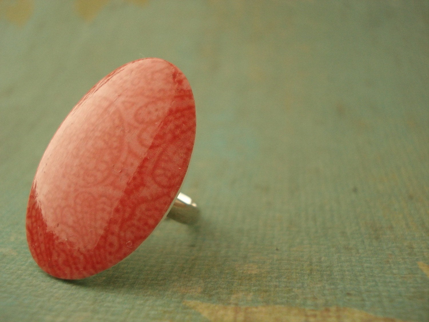 Coral Paisley Ring