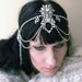 Custom Crystal Art Nouveau Mucha Rhinestone Headdress exclusive by Raven Eve Jewelry