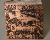 Copper Journal - Etched Metal Book with a Crow Theme