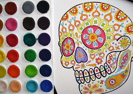 Sugar Skull Coloring Pages - 21 Printable PDF Blank Sugar Skull Designs to Print and Color