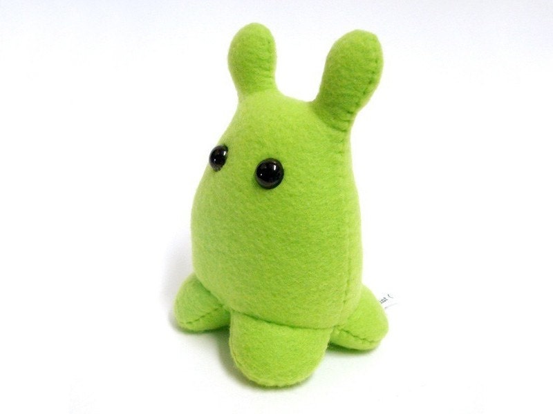 Stuffed Alien -- Poonga Poonga Bween -- Lime Green Plush Monster