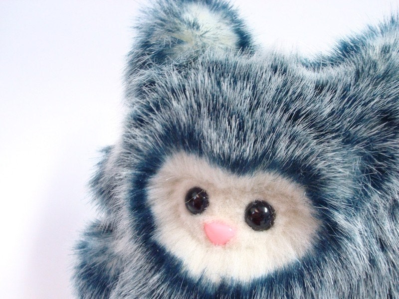 Cute Plush Monster -- Blueberry Wolfling -- Handmade Stuffed Animal