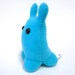 Stuffed Alien -- Poonga Poonga Bween -- Weird Plush Monster -- Turquoise Blue