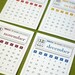 Matchbox Style Calendar 2009 and 2010 Printable Digital PDF