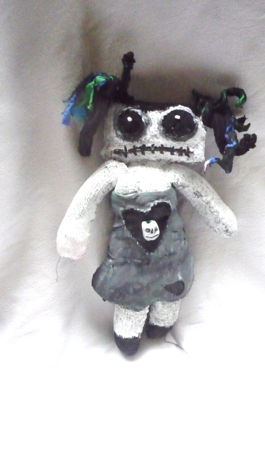 Reserved For Wendie Fugate Cloth Art Doll Goth Sicklia Darkmoon