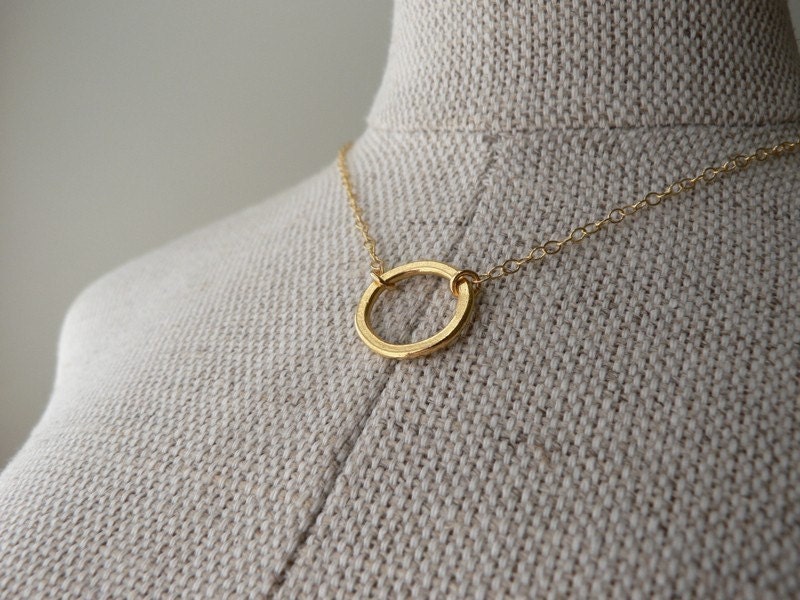 gold circles necklace