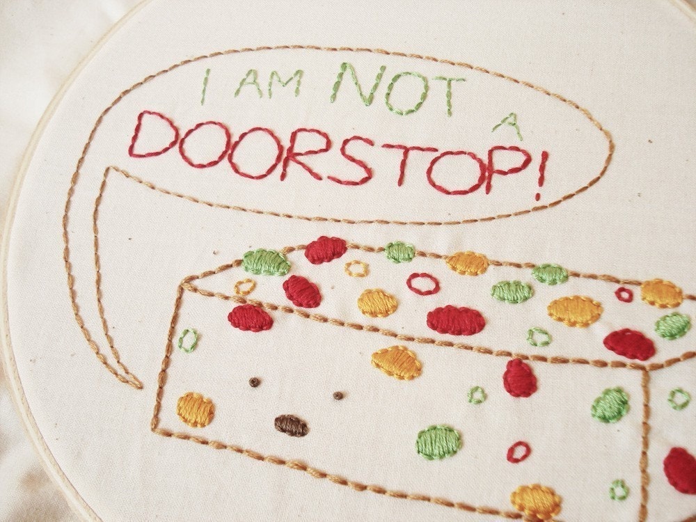 Frustrated Fruitcake - Holiday PDF Mini Embroidery Pattern