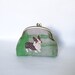 green tie dye corgi - frame pouch