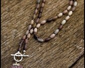 Different Forms of Beauty - sterling, mocha jasper and landscape jasper necklace