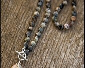 Like Me, Like You - sterling, silver leaf jasper and landscape jasper necklace
