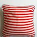 Natural Linen Animals Cushion - Red Giraffe