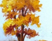 Cottonwood Tree Study  Barbara Haviland oils on canvas panel miniature landscape