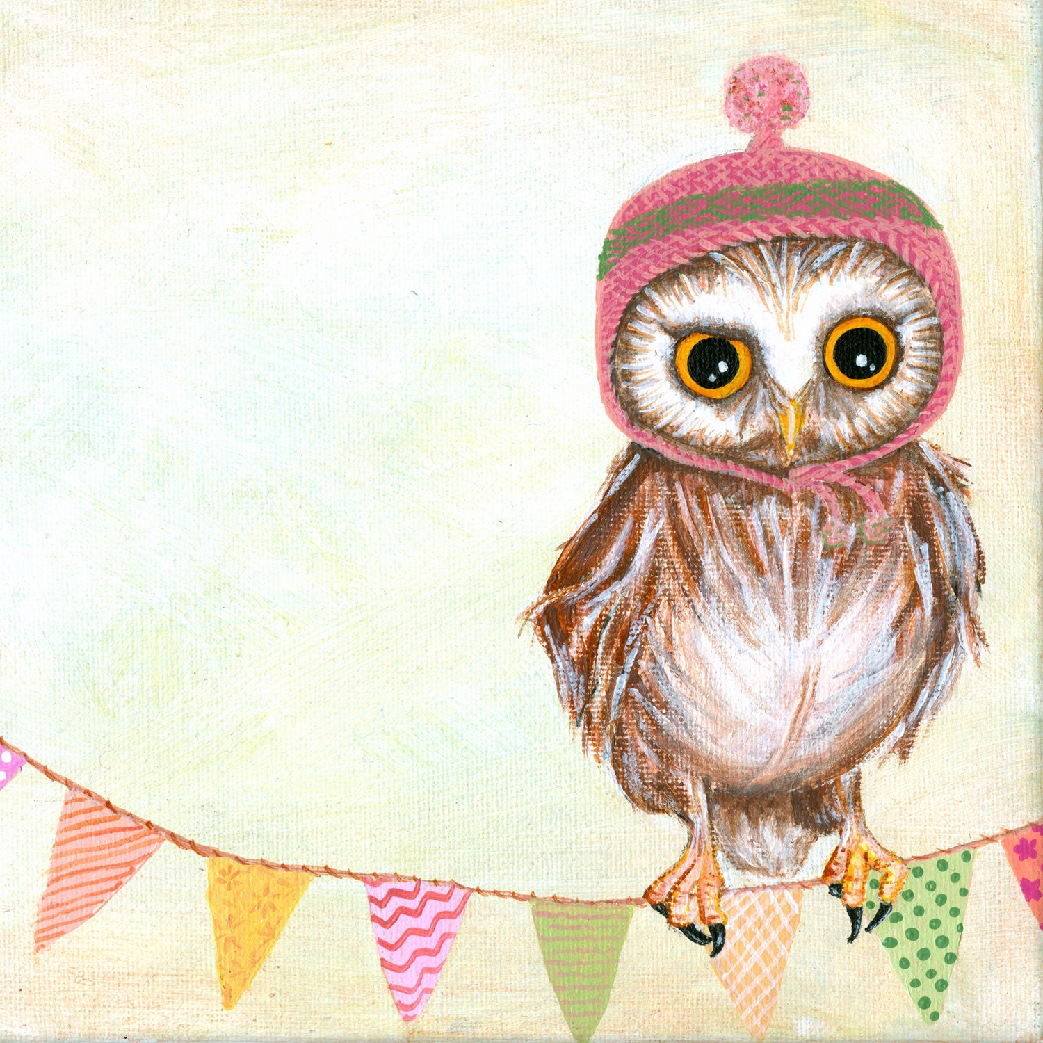 Little Owl Painting 8x10"