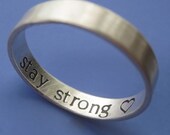 Wide Inner Message Custom Ring