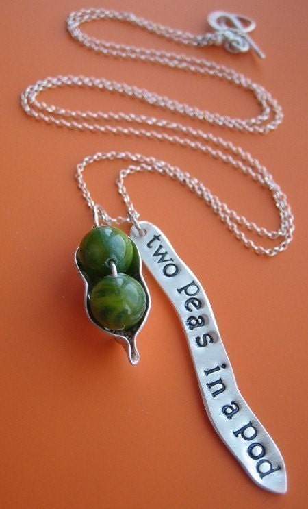 Two Peas in a Pod Charm Necklace