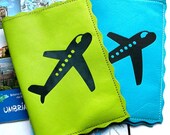Mia Passport Holder, Passport Cover, Leather Passport Cover, Passport Wallet,  Travel Wallet, Passport Case - Jet, Airplane, Aeroplane