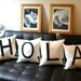 4 Personalized Canvas Scrabble Cushion COVERS, Name Pillow Cover, Word Pillow Cover -Pillow HOLA or  any 4 letters