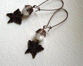 Trudy antiqued copper butterfly earrings