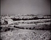 Holga 8x8 Photo Print -- Jerusalem Skyline -- Holy Land