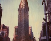 Polaroid Print 8x8 - Flatiron Building - Fine Art Photography