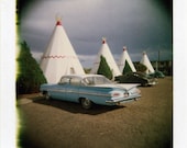 Polaroid Print 8x8 - Route 66 Wigwam Motel - Fine Art Photography