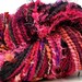 HandSpun Art Yarn merino wool bulky yarn Coral Berry 71 yards