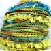 HandSpun Art Yarn merino wool Summer's End 74 yards