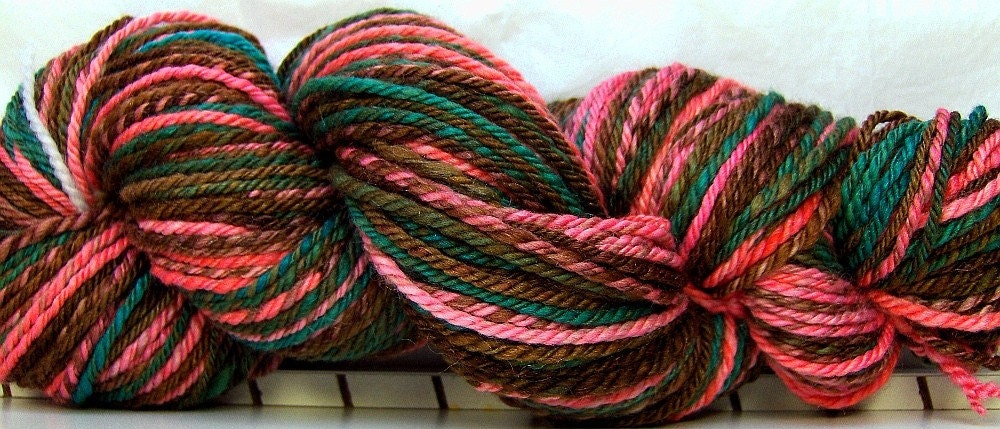 HandSpun Navajo 3ply Yarn merino wool silk Antoinette 186 yards 4.2 oz
