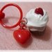 I Heart You Back Cupcake Keychain