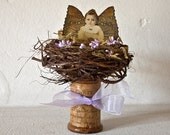 Fairy On a Spool - Spoolie Fairy - Mixed Media Art - OOAK