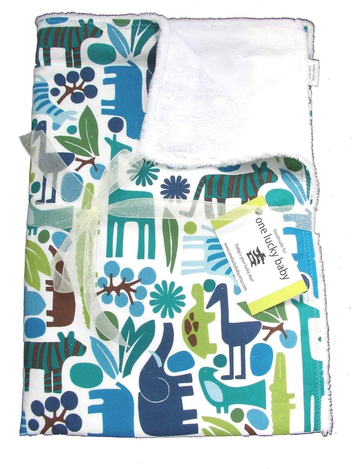 ITS A JUNGLE Out There Minky Baby Blanket